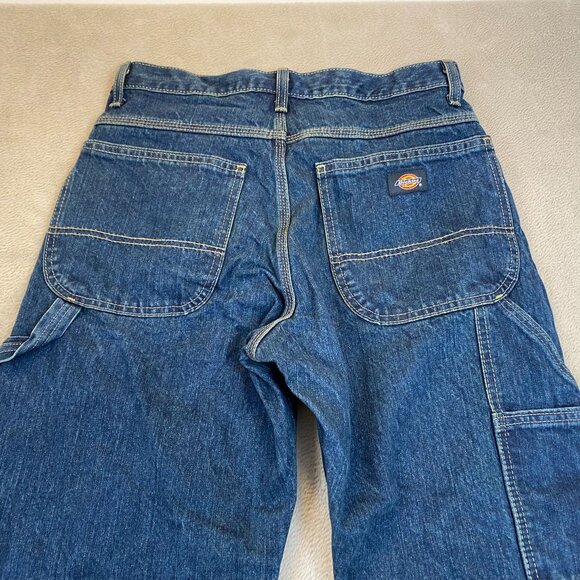 Dickies Mens Carpenter Jeans 30x32 Relaxed Fit Blue Denim Work Pants - Picture 15 of 16